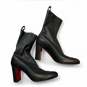 Christian Louboutin Black Heeled Sock Booties